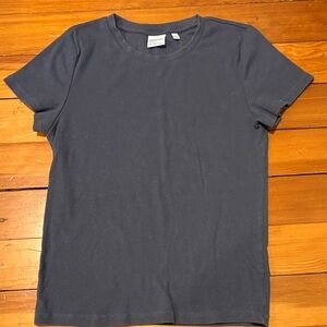 TNA HomeStretch Blue Gray Crew Neck Tee